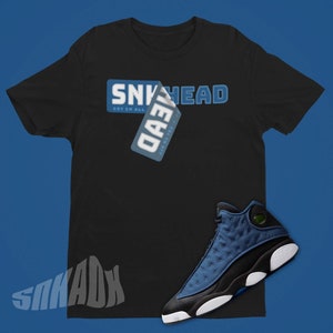 Sneaker Stickers Shirt To Match Air Jordan 13 Brave Blue - Retro 13 Tee