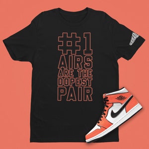 Black HEART T Shirt for Air Jordan 1 