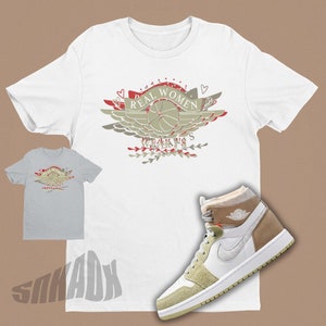 Air Jordan 1 Olive Aura Real Women Wear J&#39;s T-Shirt, Retro 1 Shirt, AJ1 SVG, Basketball Gift