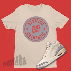Verified Authentic Shirt To Match Air Jordan 3 Canvas - Retro 3 Shirt - Emoji Tee To Match AJ3
