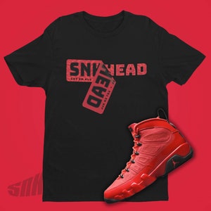 All red jordan clearance 9s