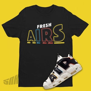 Camisa FRESH AIRS Match Air More Uptempo Cromos colecionáveis - Camiseta Uptempo - Camisa para combinar Air More Uptempo