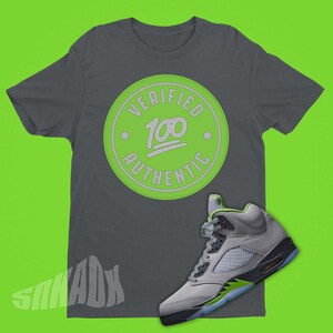 Verified Authentic Shirt To Match Air Jordan 5 Green Bean - Retro 5 Tee