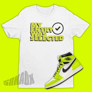 Entry Selected Shirt To Match Air Jordan 1 Visionaire - Retro 1 Tee - Check Mark Sneakers Shirt