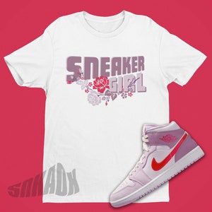 Sneaker Girl Shirt Match Air Jordan 1 San Valentino - Retro 1 Shirt - San Valentino Jordan 1s T-shirt coordinata