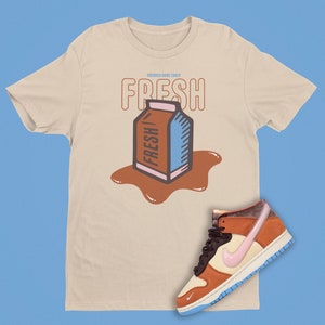 Dunk Chocolate Milk Fresh Milk Unisex T-Shirt, Milk Carton SVG, Sneakerhead Gift, Skater Gift