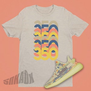 YEEZY 350 OAT Matching Shirt - 350 Mx Oat Shirt - KANYE Shirt - Short Sleeve Cotton Graphic Printed Yeezy 350 Stack Tee