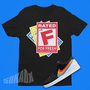 Rated F For Fresh Shirt To Match Dunk Polaroid - Polaroid Dunks Matching Shirt - Sneaker Match Tee - Shirt For Gamer