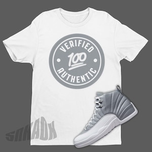 Air Jordan 12 Stealth Match Shirt - Retro 12 Tee - Verified Authentic Stealth 12s Sneaker Match Tee