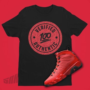 Verified Authentic Shirt Match Chile Red Air Jordan 9 - Retro 9 Tee - Jordan 9 Matching Sneaker Tshirt - Chile Peppers SVG