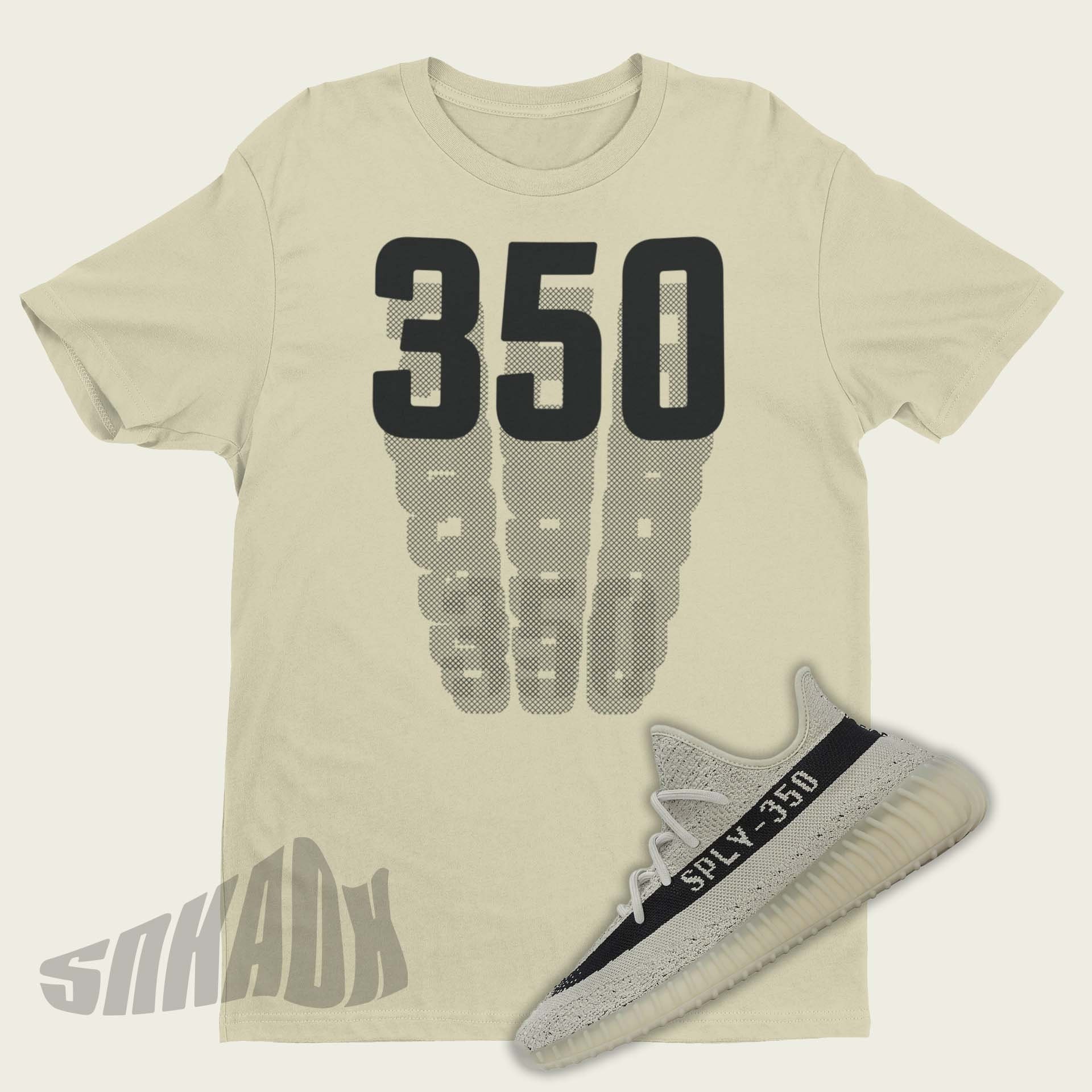 Buy Yeezy 350 Boost V2 Slate Match Shirt 350 Stack Cross Stitch