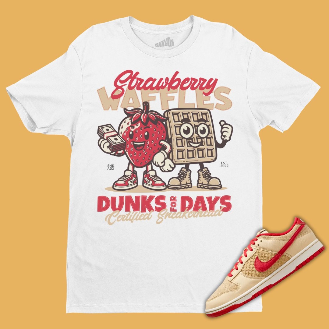 Strawberry Waffles T-shirt Matching Dunk Low Strawberry