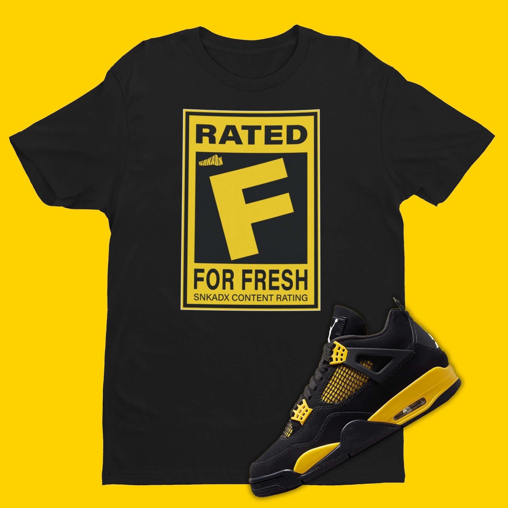 Match Air Jordan Thunder T-shirt, Rated F for FRESH Shirt