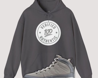 Verified Authentic Hoodie Matching Jordan 9 Cool Grey, Retro 9 Unisex Tee For Sneaker