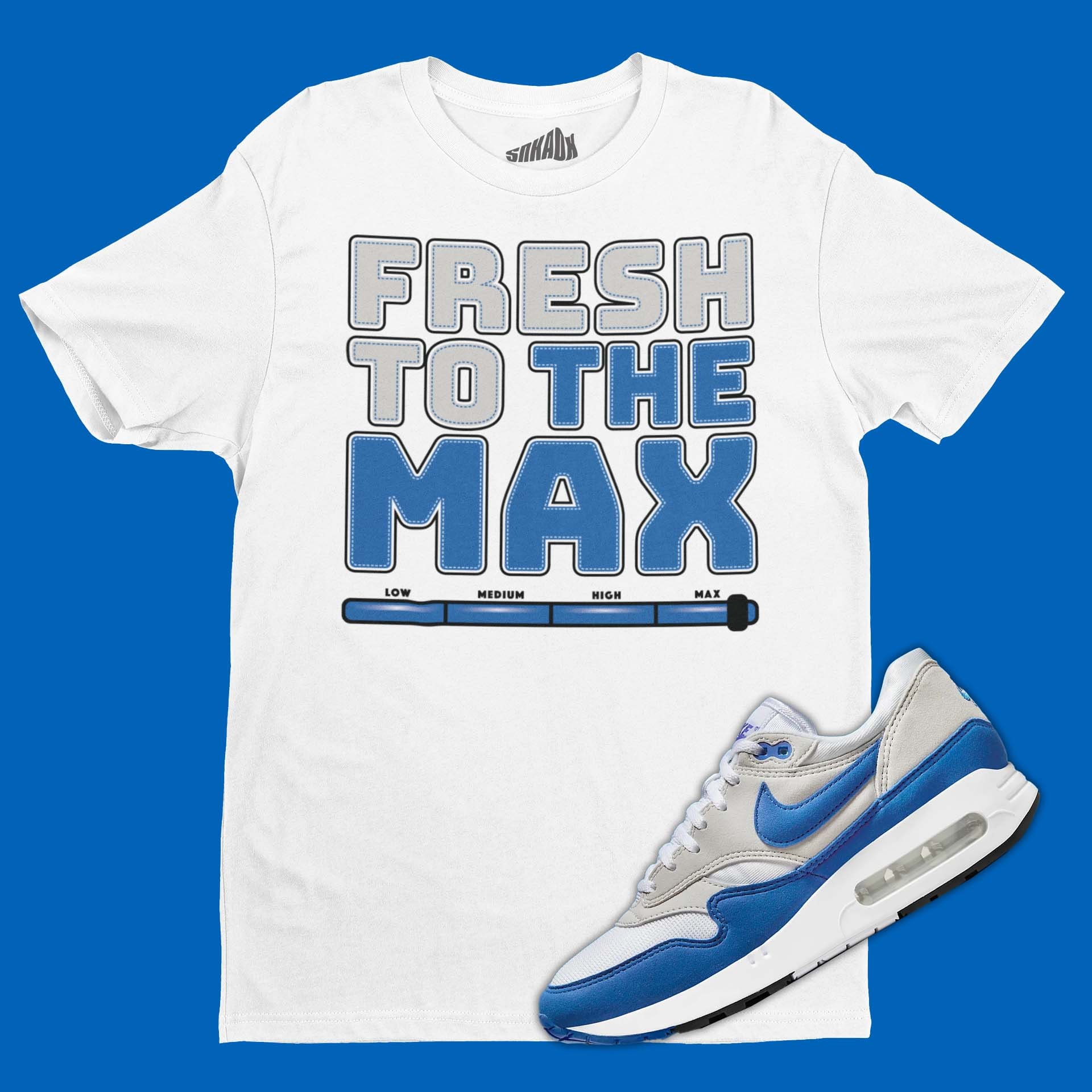 blue nike air max shirt