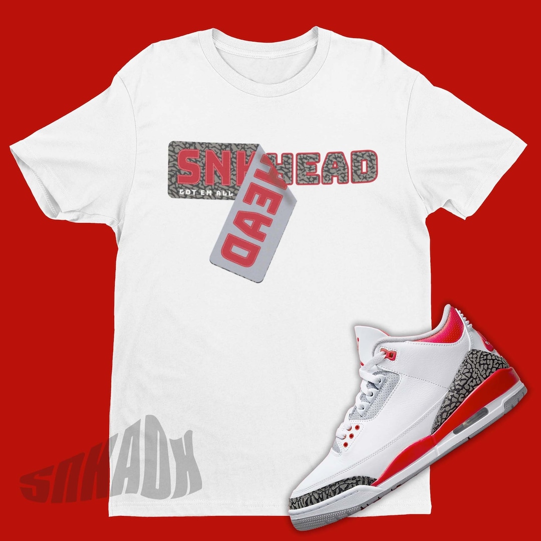 jordan 3 denim fire red shirt