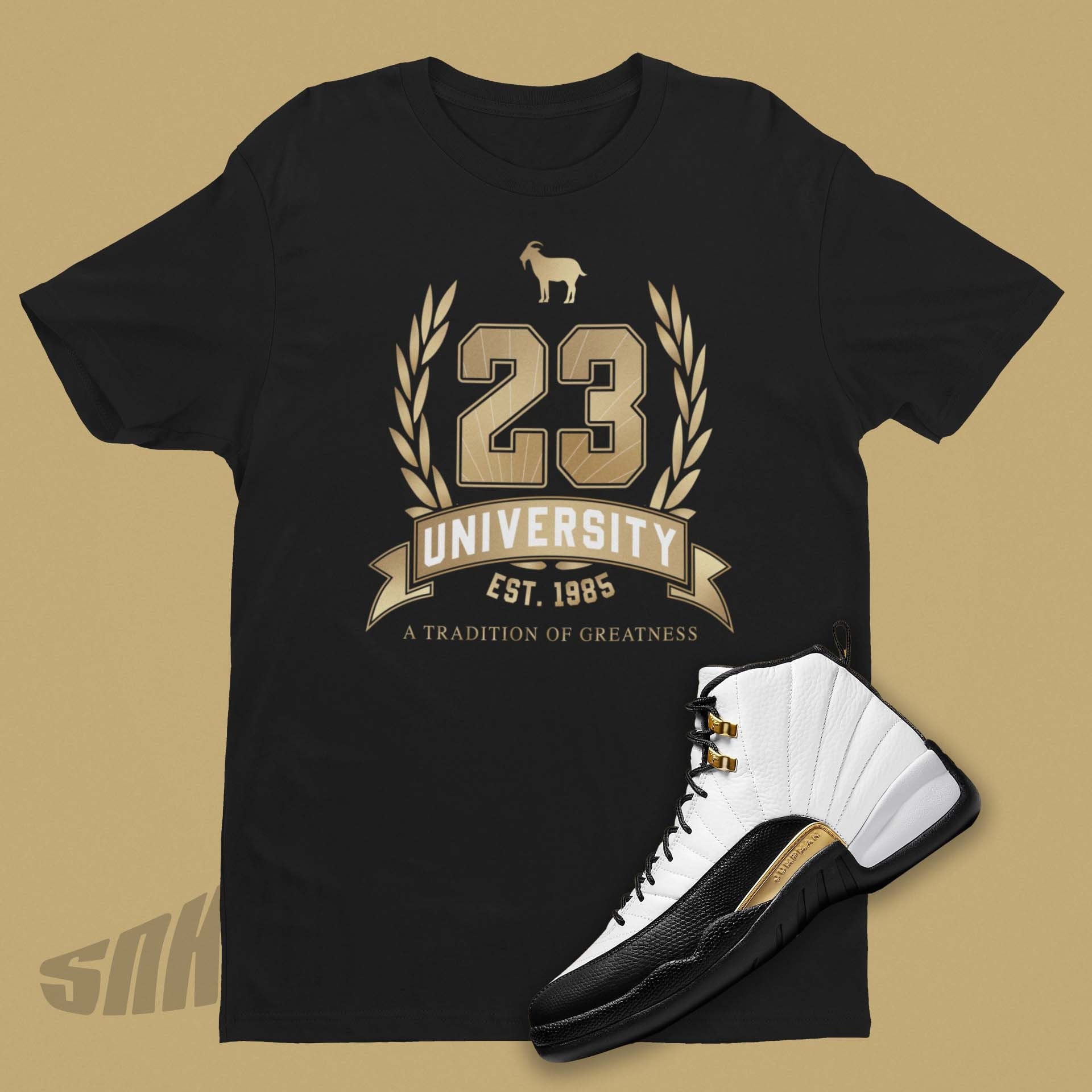 AIR Jordan 12 ROYALTY Match Shirt, 23 UNIVERSITY Tee, Retro 12 Shirt, Air Jordan Sneaker Tee Shirt Gift For Friend, Sneaker Art, AJ12 Svg