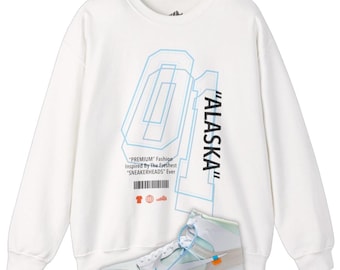 01 Alaska Sweatshirt to Match Virgil Archive Air Jordan 1 High "Alaska"