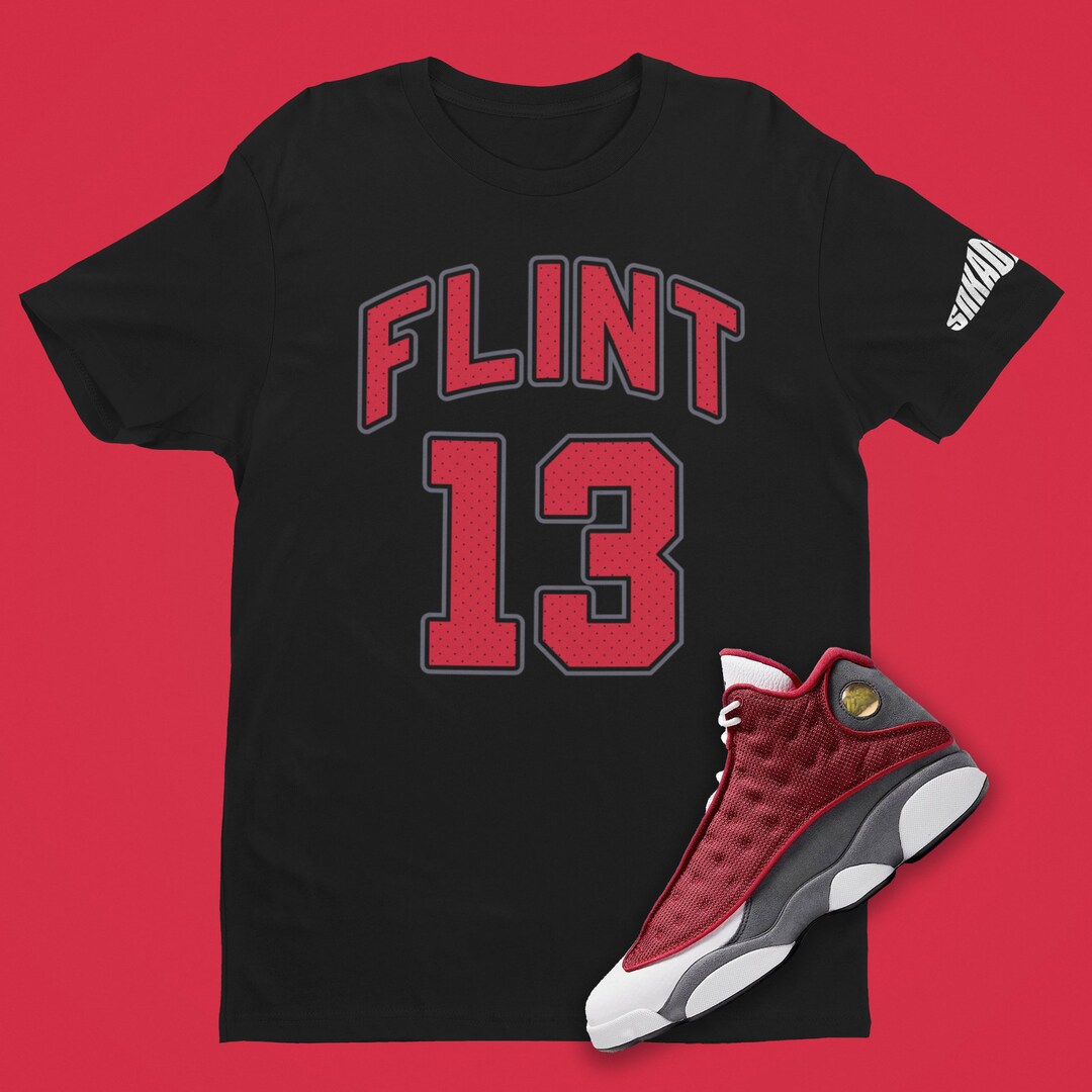 retro 13 red flint shirts