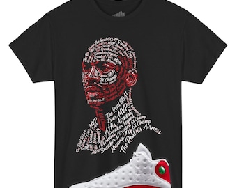 Jordan Stats Unisex Tee Shirt Black to Match Air Jordan 13 Chicago