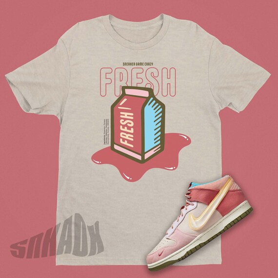 Nike DUNK STRAWBERRY Milk Fresh Milk Shirt SNEAKERHEAD Shirt - Etsy