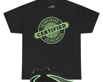 Certified Sneakerhead Tee Shirt to Match AE2 Lime Burst, Black Shirt Unisex
