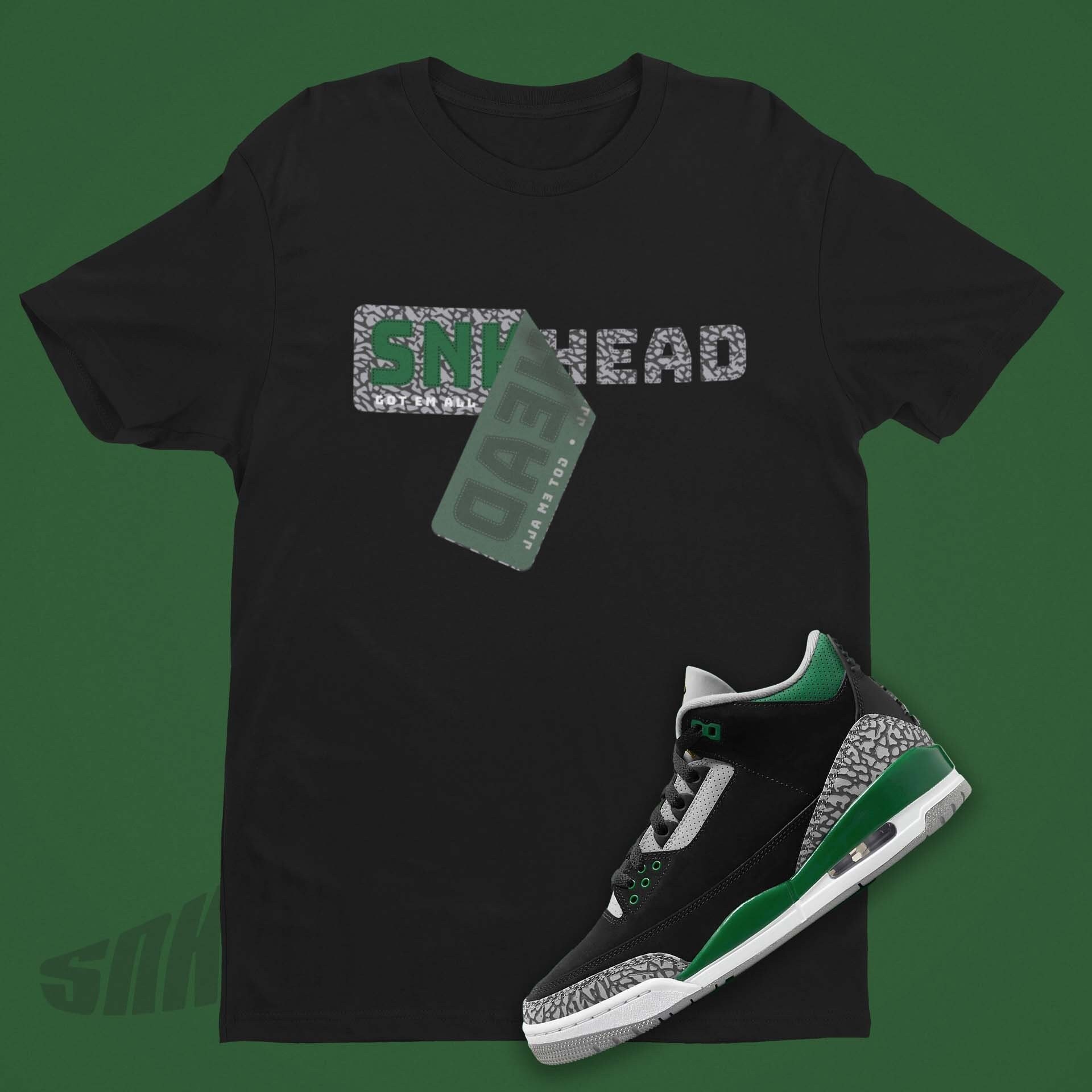 AJ3 PINE GREEN Unisex Tee, Sticker Svg, Basketball Graphic Tee