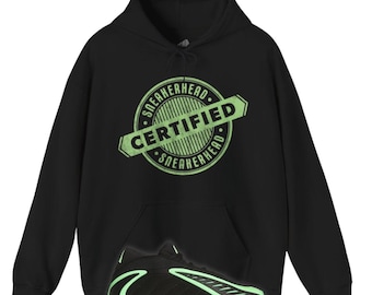 Certified Sneakerhead Hoodie Matching AE 2 Lime Burst, Black Sweatshirt for Sneakerheads