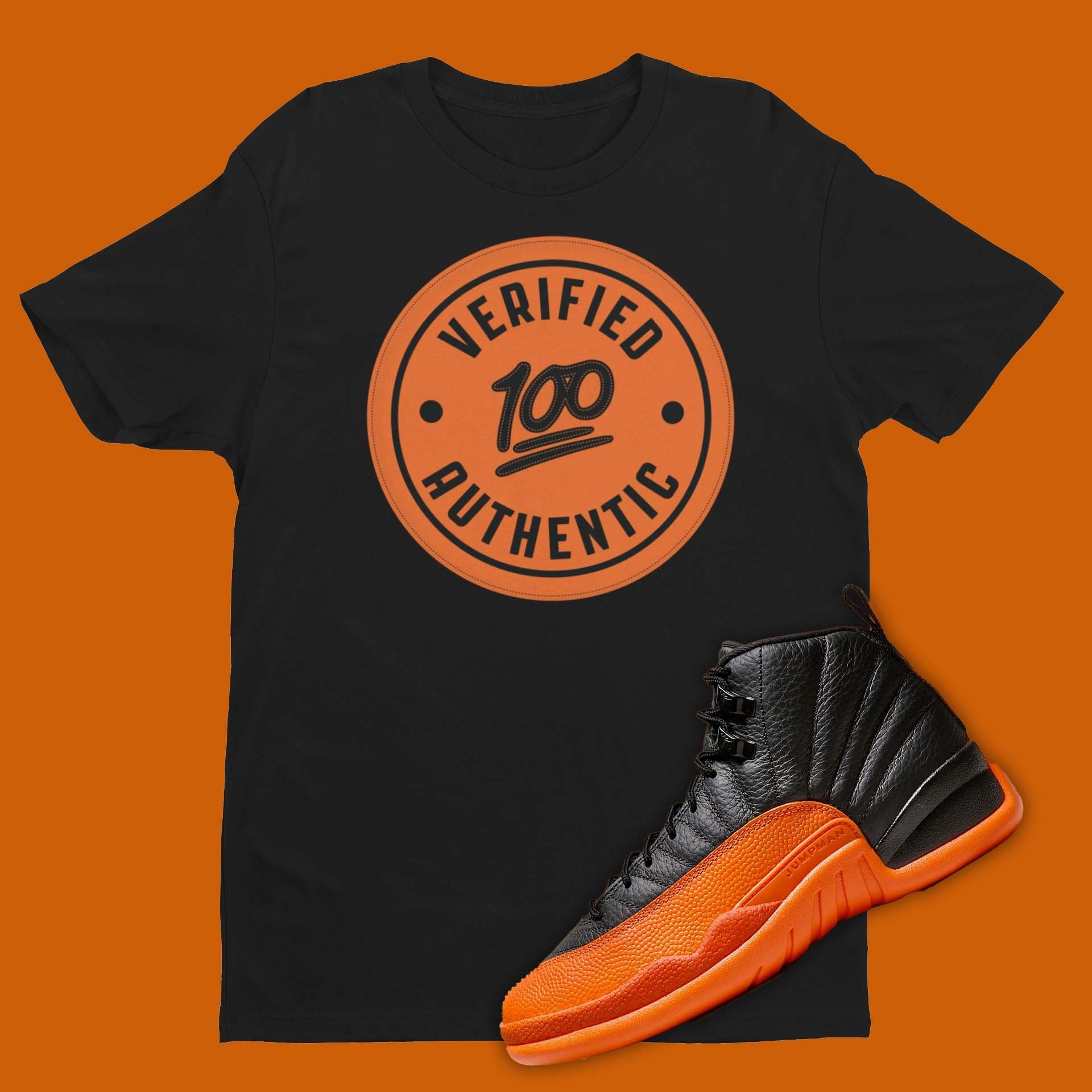 Verified Authentic Shirt to Match Air Jordan 12 Brilliant Orange