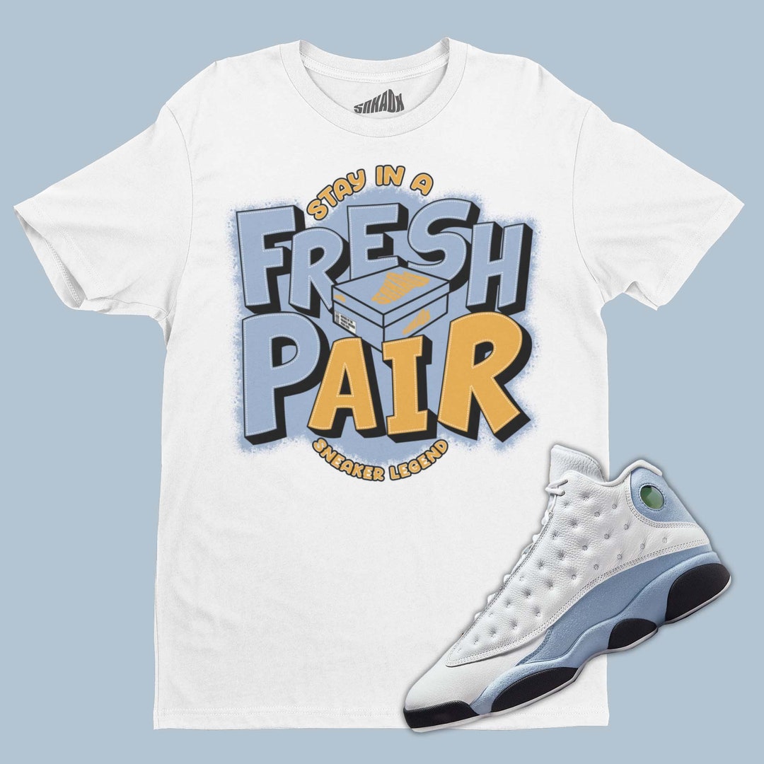 Fresh Pair T-shirt Matching Air Jordan 13 Blue Grey, Retro 13s Tee,  Sneakerhead Gifts - Etsy