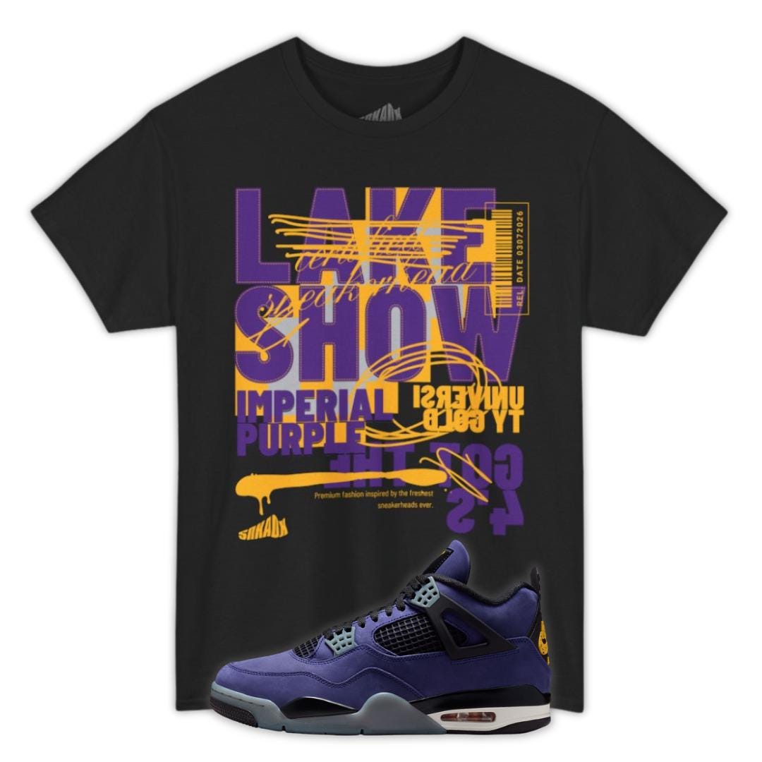 Lakeshow 4 Tee Shirt Black to Match Air Jordan 4 Lakeshow - Etsy