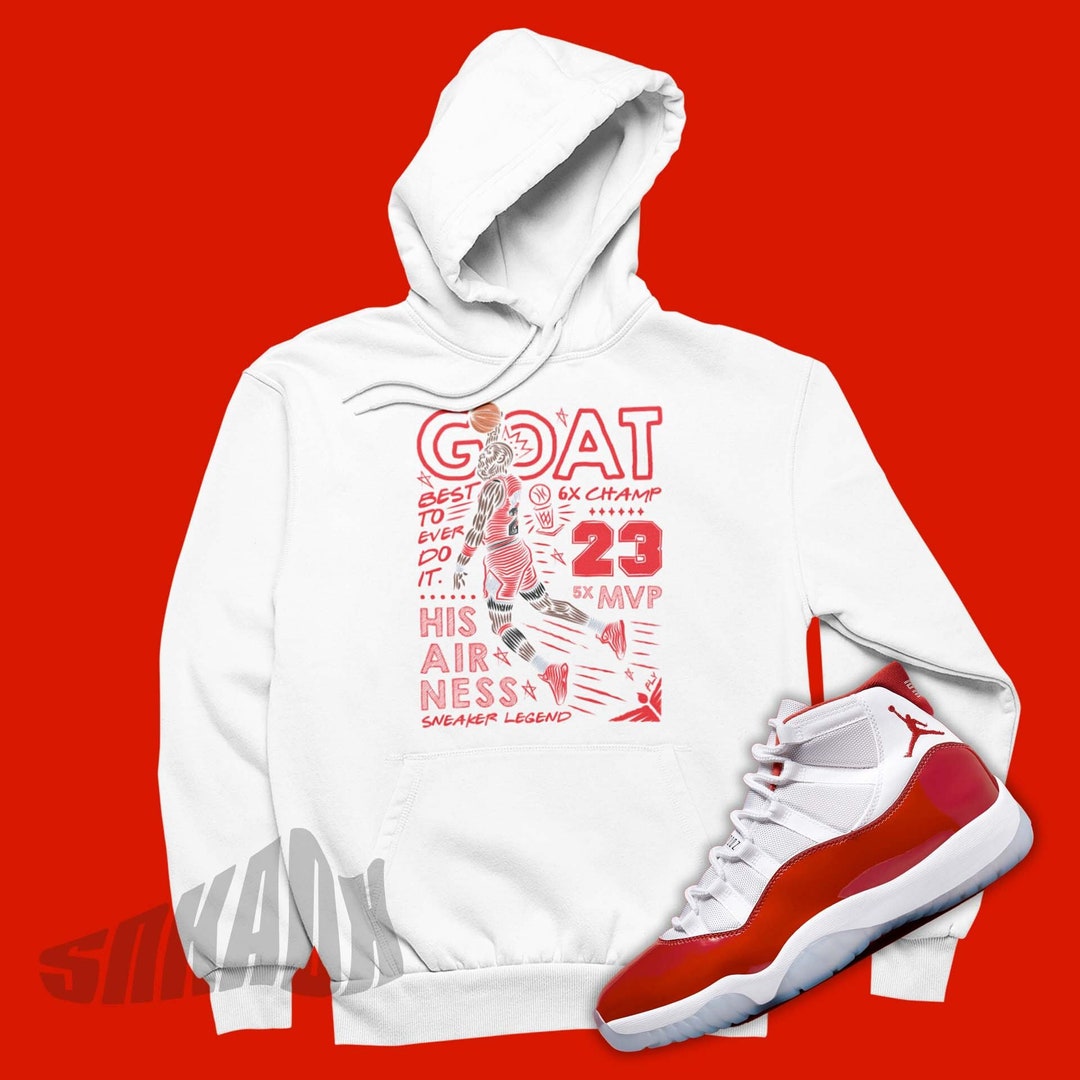 Air Jordan 11 Cherry Matching Hoodie Retro 11s Sweatshirt
