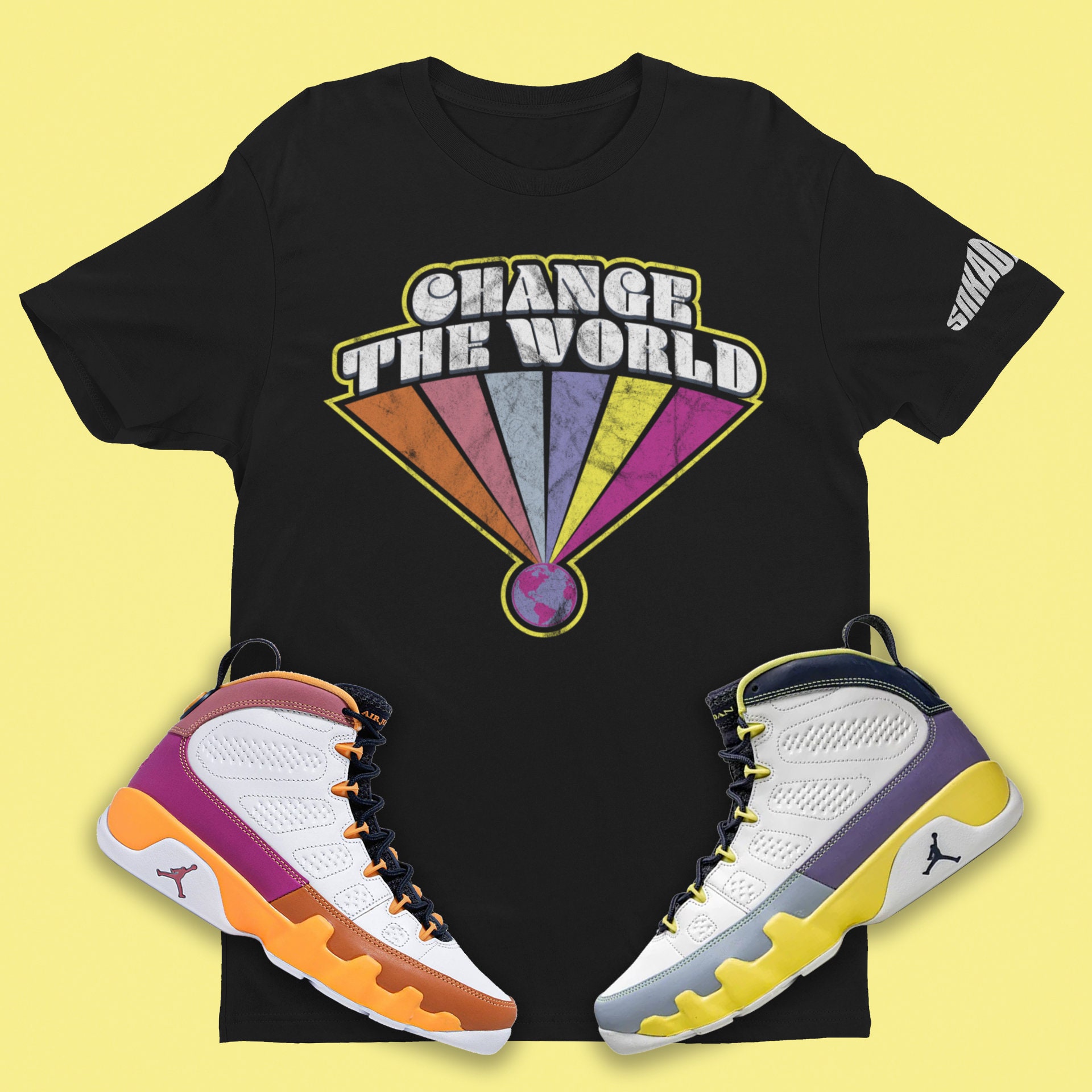 Air Jordan 9 Change The World Vibrant Earth Women s T Shirt Retro 9 Shirt Earth SVG
