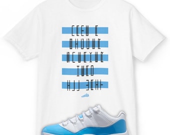 Big Sneakerhead Youth Tee Shirt to Match Jordan 11 University Blue, White Kids Shirt Unisex
