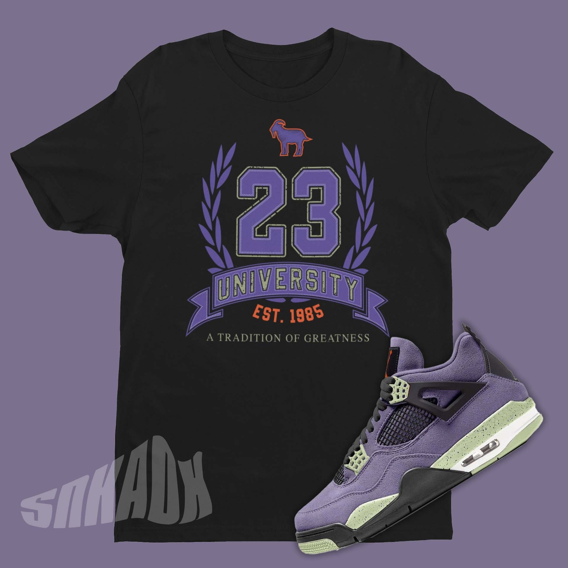 Greatest of All Time Shirt to Match Canyon Purple 4s Air Jordan