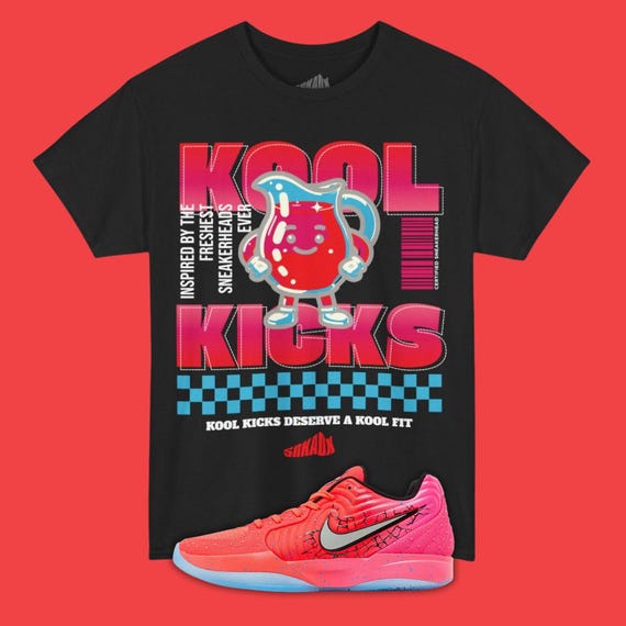 こ*。様 Mezz JUMP&Blake Kool Kicks T-shirt Matching Ja 2 Kool Aid Tropical Punch - Black