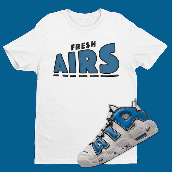 Fresh Airs T-shirt to Match Air More Uptempo Industrial Blue