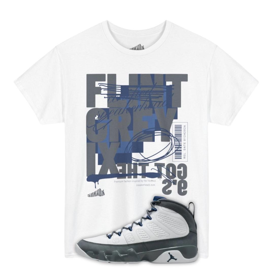 Flint Grey 9 Shirt White to Match Jordan 9 Flint Grey - Etsy