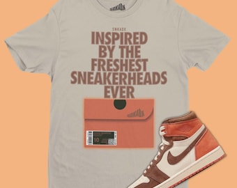 Shoe Box T-Shirt Matching Air Jordan 1 Dusted Clay, Retro 1s Tee, Sneaker Tee, Sneaker Collector, Sneakerhead Gifts