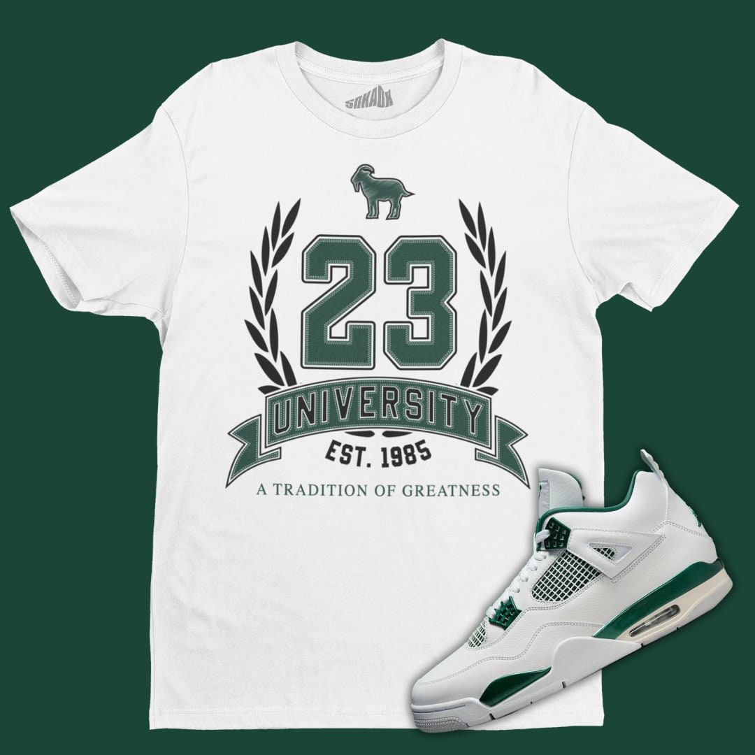 23 University T-shirt Matching Air Jordan Oxidized Green