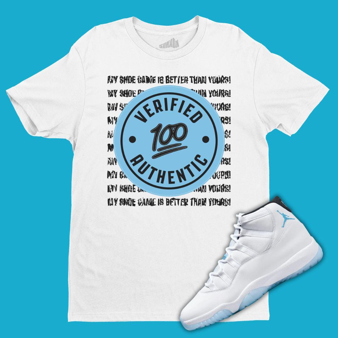 11 Legend Blue Jordan 11 Unc Low Outfit Shirt To Match The Air