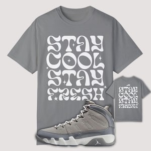 Stay Cool Stay Fresh Premium T-shirt Matching Jordan 9 Cool Grey, Retro 9 Unisex Tee For Sneaker