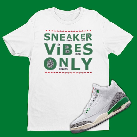 Air Jordan Lucky Green Matching T-shirt, Lucky Green 3's Tee