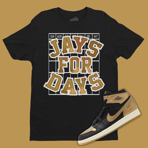 metallic gold jordan 1 shirt