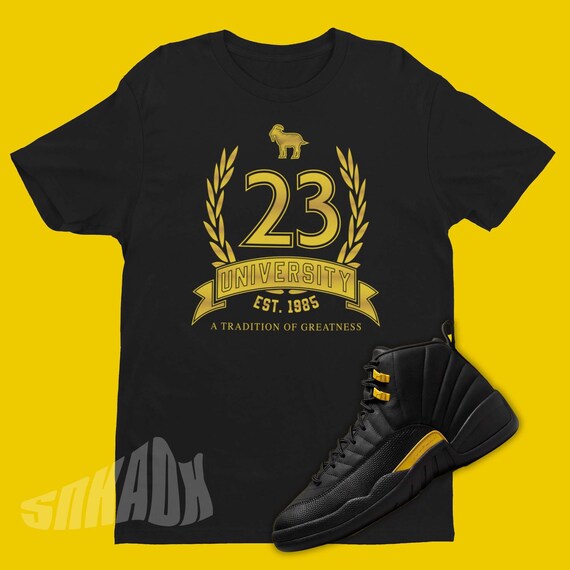 black jordan 12 shirt