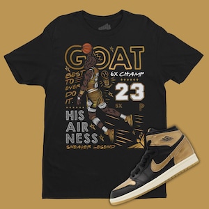 black and gold jordan 1 shirt