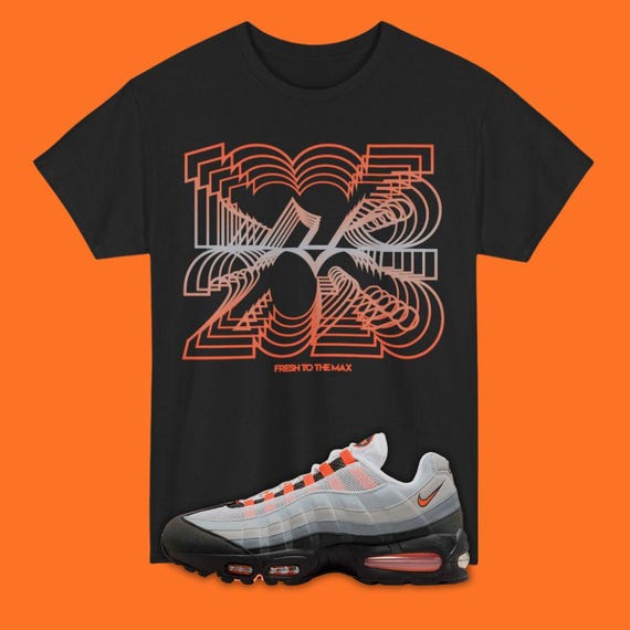 1995 2025 T-shirt Matching Air Max 95 Bright Mandarin