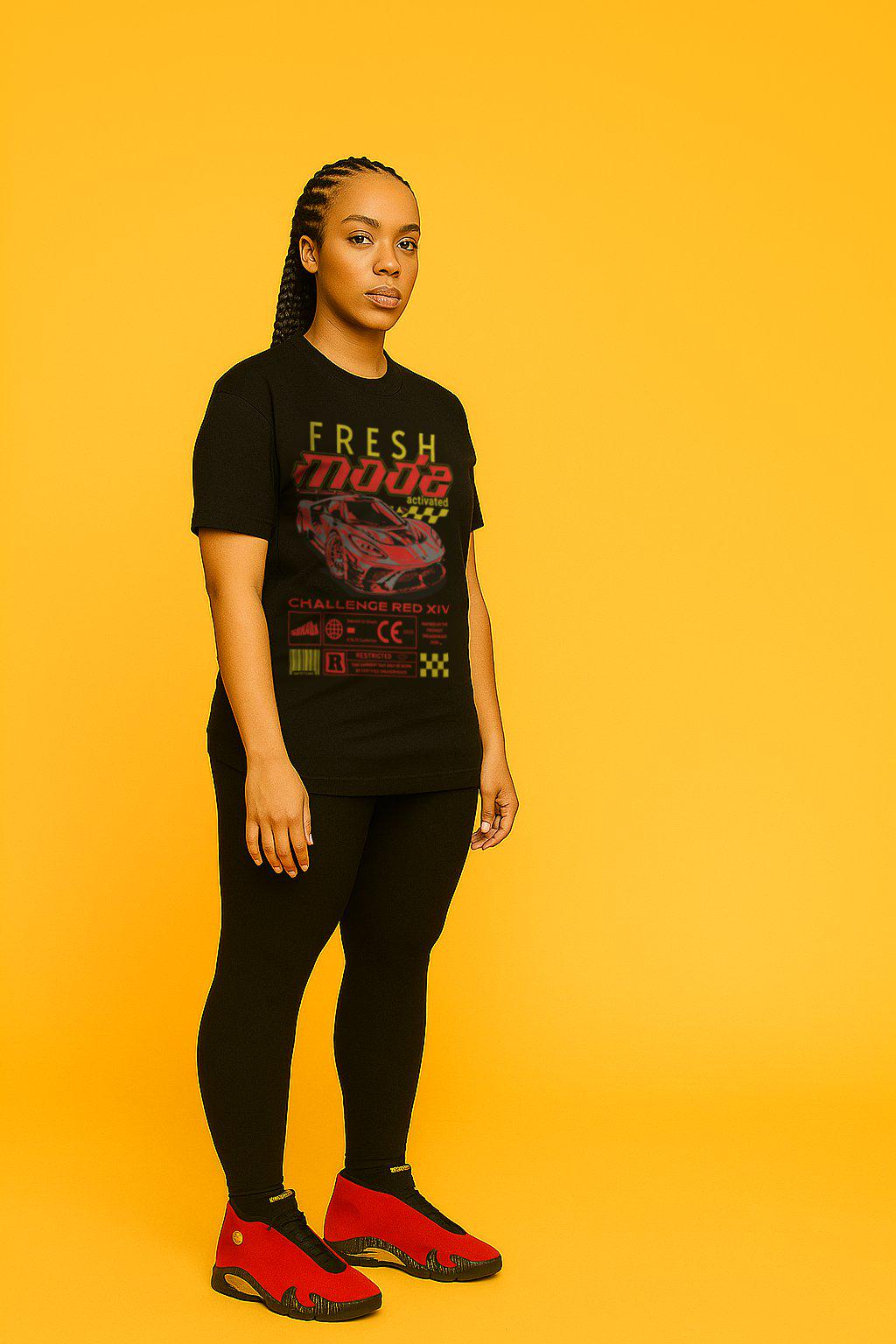 Fresh Mode T-shirt Matching Jordan 14 Ferrari, Retro 14s Tee for