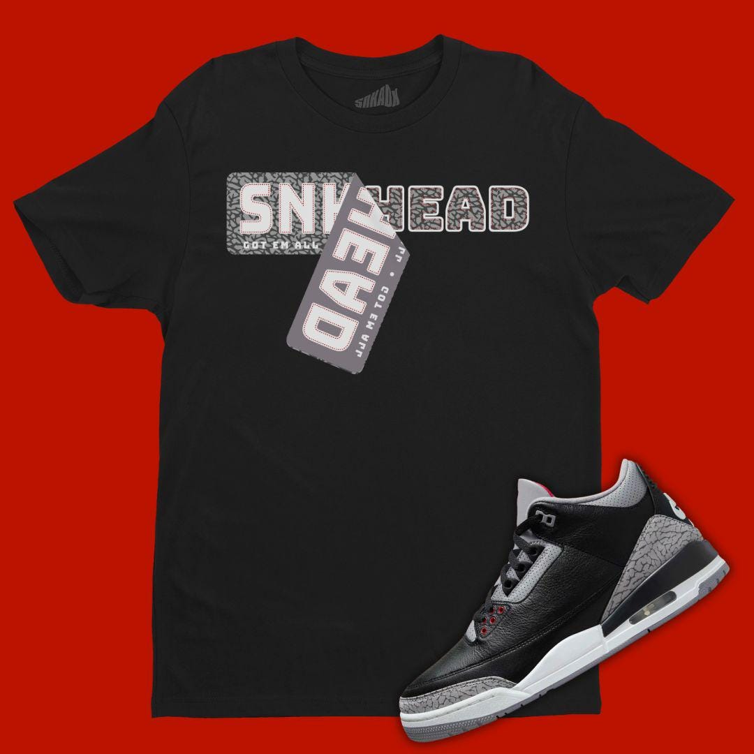 jordan 3 black cement shirt