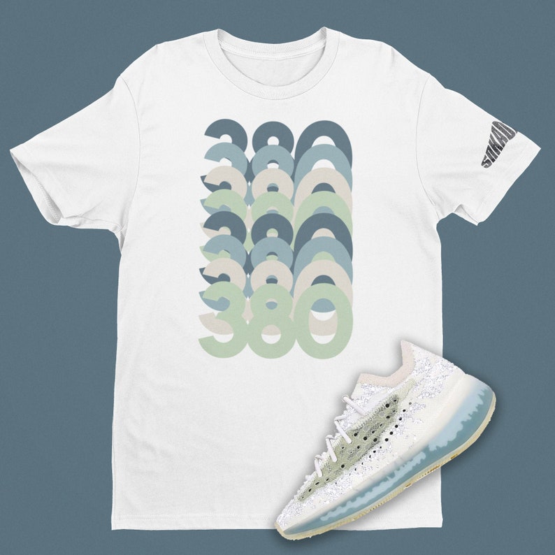 380 Stack Shirt to match adidas Yeezy Boost 380 Alien Blue RF GW0304, 380 Yeezy Shirt, Kanye Shirt image 1